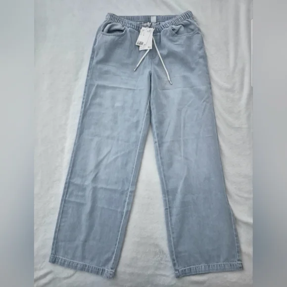 NWT H&M Blue Pull On Jeans Size S - Picture 5 of 7